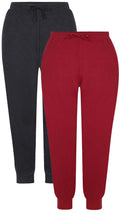 CurveWow 2 PACK Joggers Charcoal & Wine