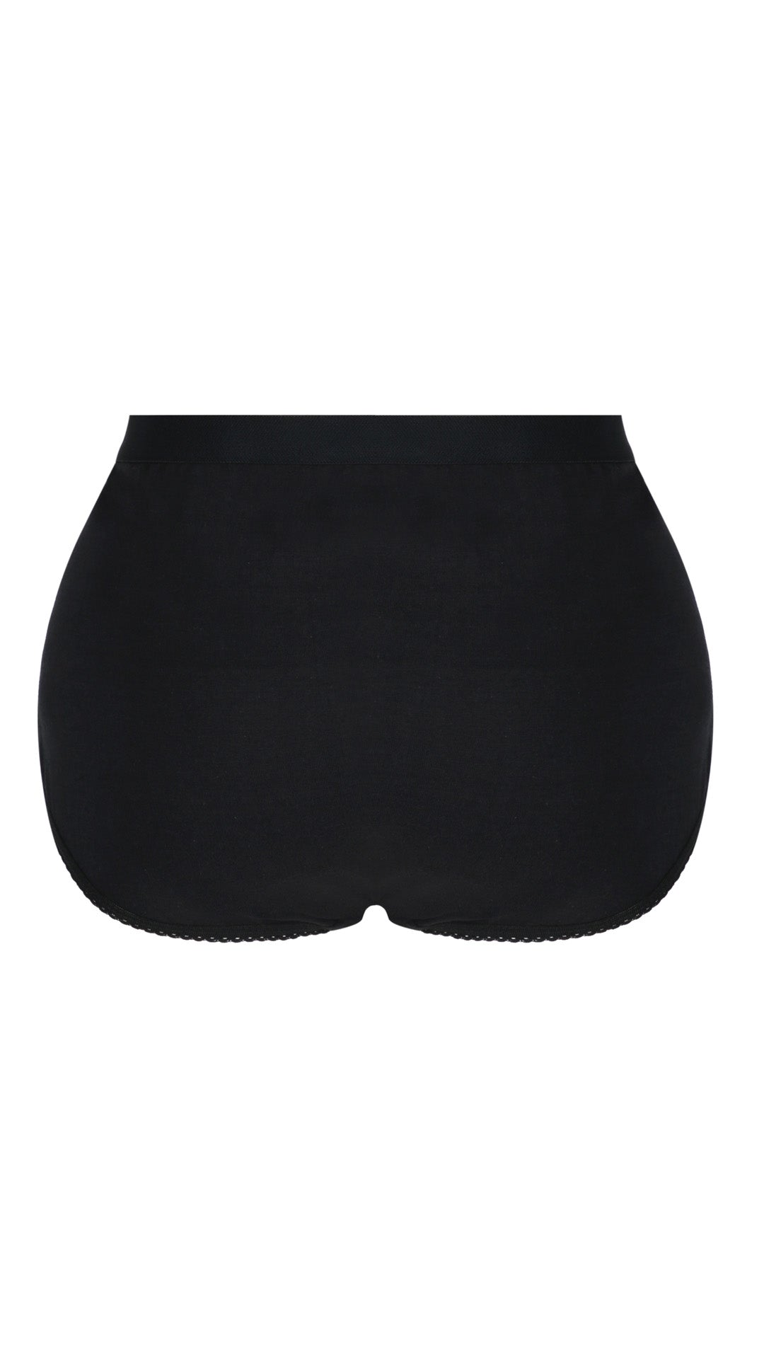 CurveWow 5 Pack Full Cotton Brief Black