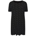 Reagan Stars Print Short Sleeve Nightgown Black