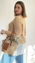 CurveWow 2 in 1 Cable Knit Jumper Camel